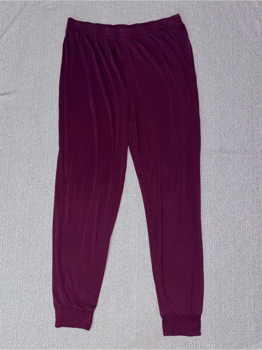 Athleta Nighttime Bliss burgundy sleep jogger pajama pants size Large